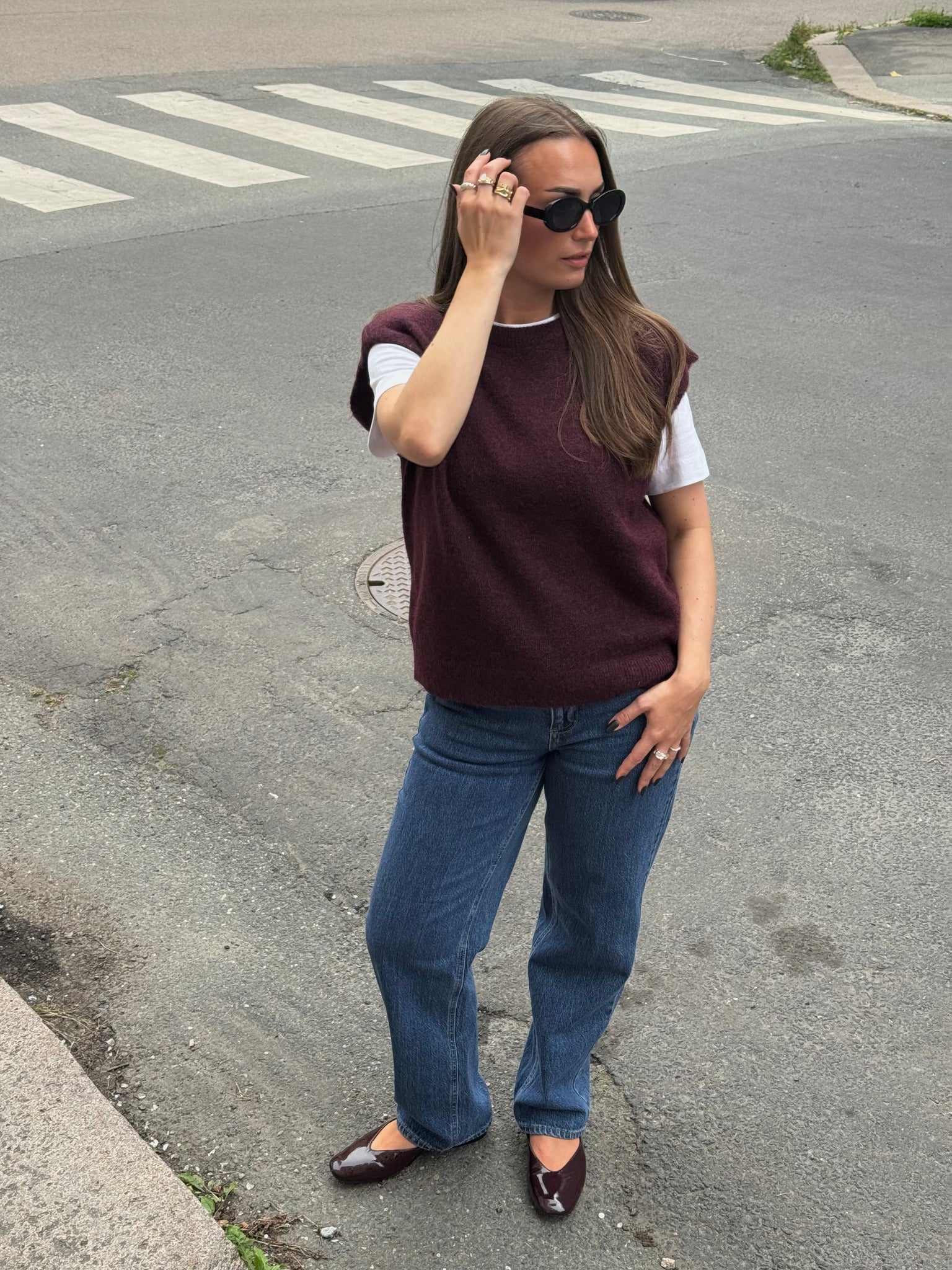 SLFLULU Knit Waistcoat - Fig